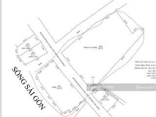 Bán đất mặt tiền sông sài gòn 7.112m2 (556m2 thổ, 5.447 skc. p vĩnh phú, tp thuận an, bình dương