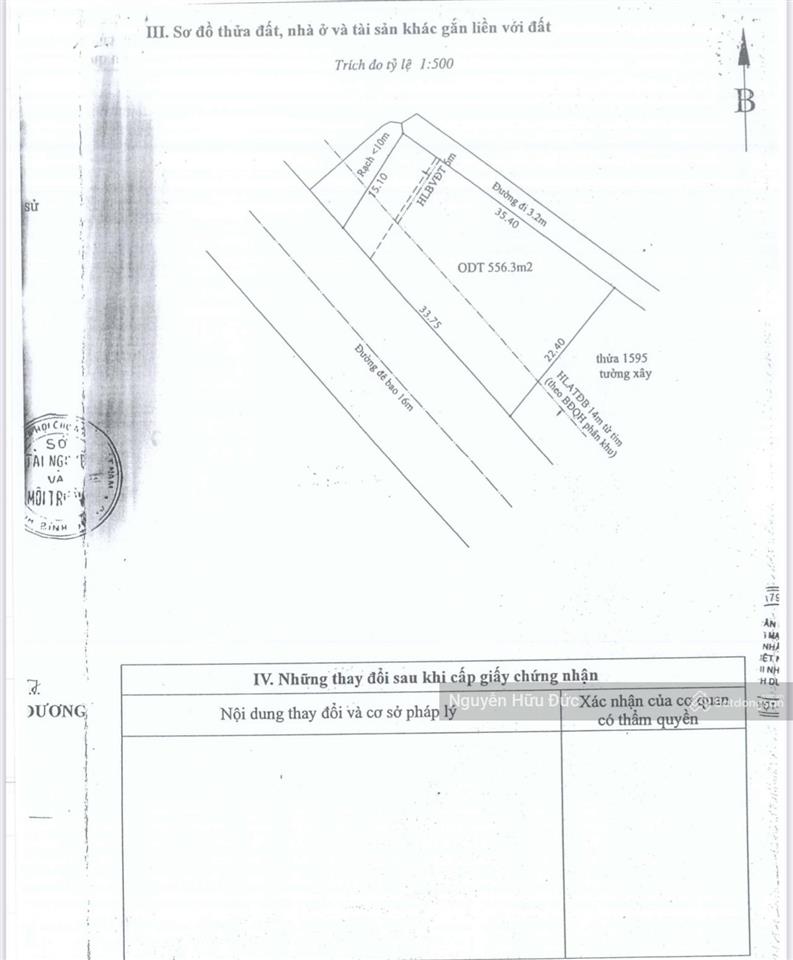 Bán đất mặt tiền sông sài gòn 7.112m2 (556m2 thổ, 5.447 skc. p vĩnh phú, tp thuận an, bình dương