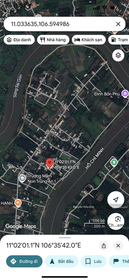 Bán vườn cây ăn trái (6.119m2) xã trung an, huyện củ chi, tphcm (3,5tr/m2)