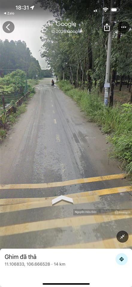 Bán đất đường nhựa 8.533m2 (thổ cư 2.000m2) phường hoà lợi, bến cát, bình dương