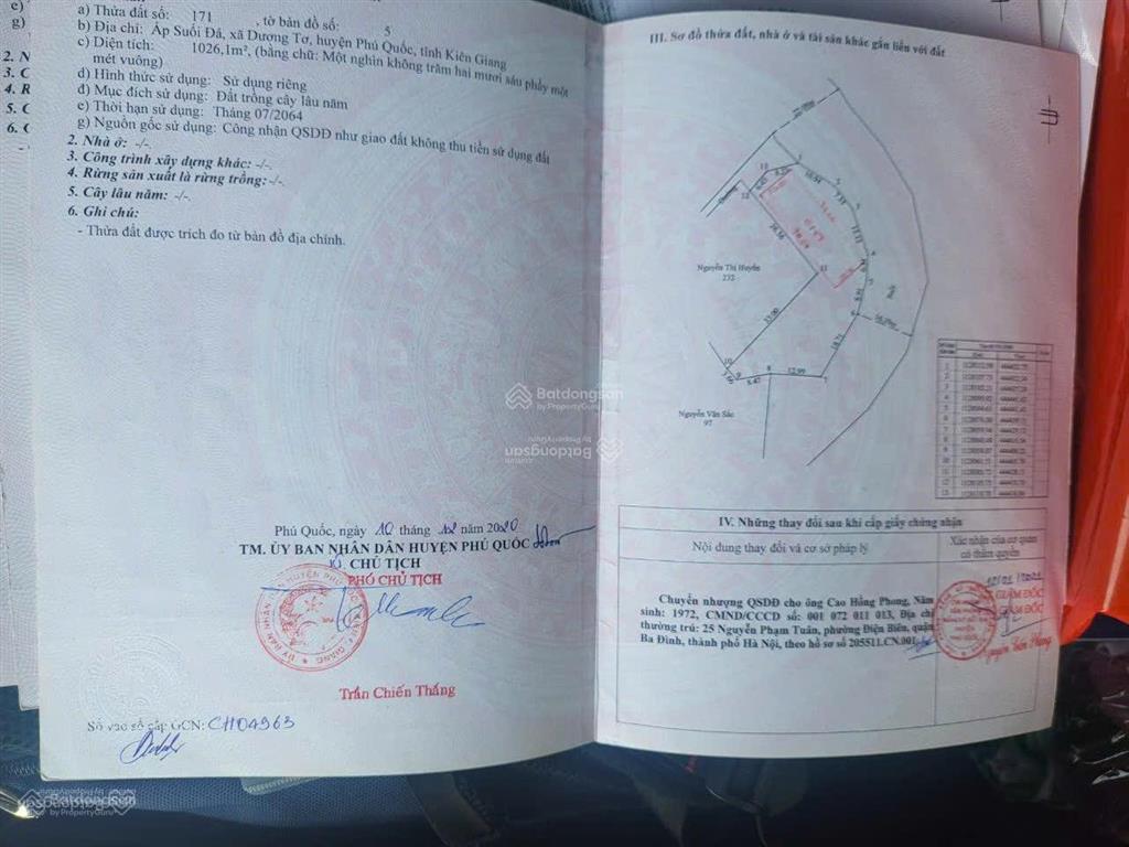 Đất trung tâm đặc khu phú quốc, kiên giang