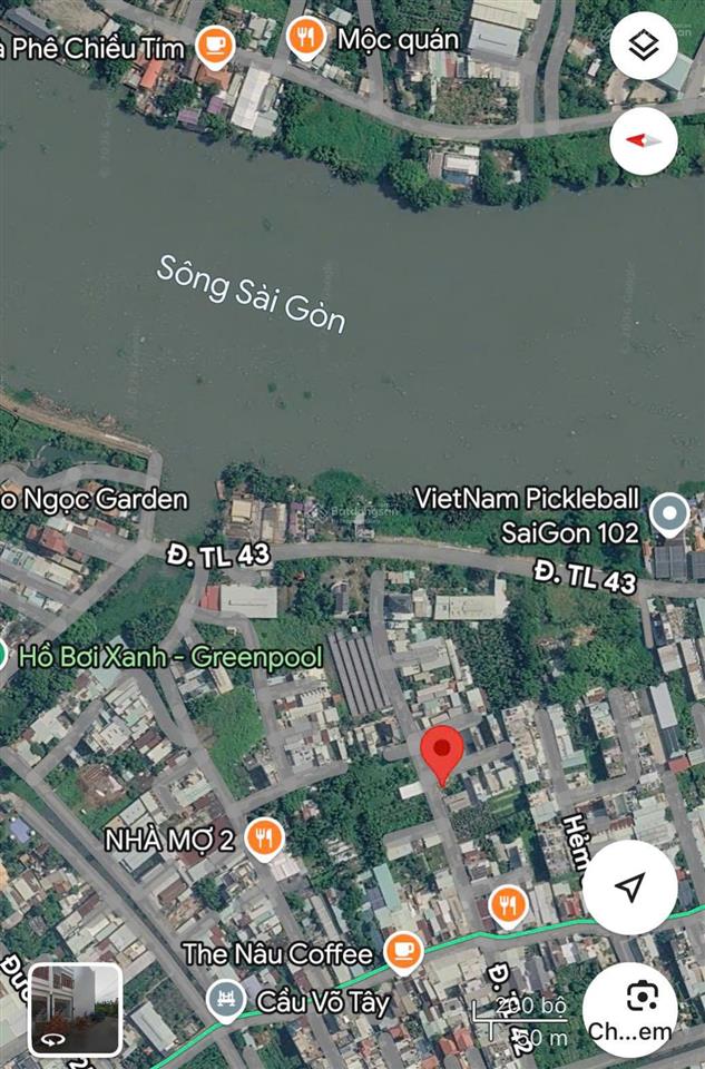Đất đường thạnh lộc 42 thông qua thạnh lộc 43 sông sài gòn, giá chỉ 5 tỷ (tl)