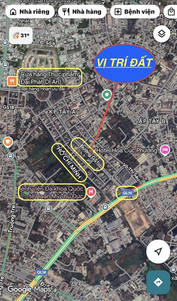 Đất gs1 green square đông hòa, dĩ an, bình dương