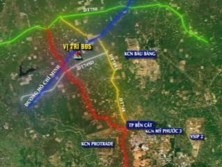 Bán gấp đất qh skc dt 9.541m2 ở long tân, dầu tiếng, bình dương, chỉ 1triệu/m2