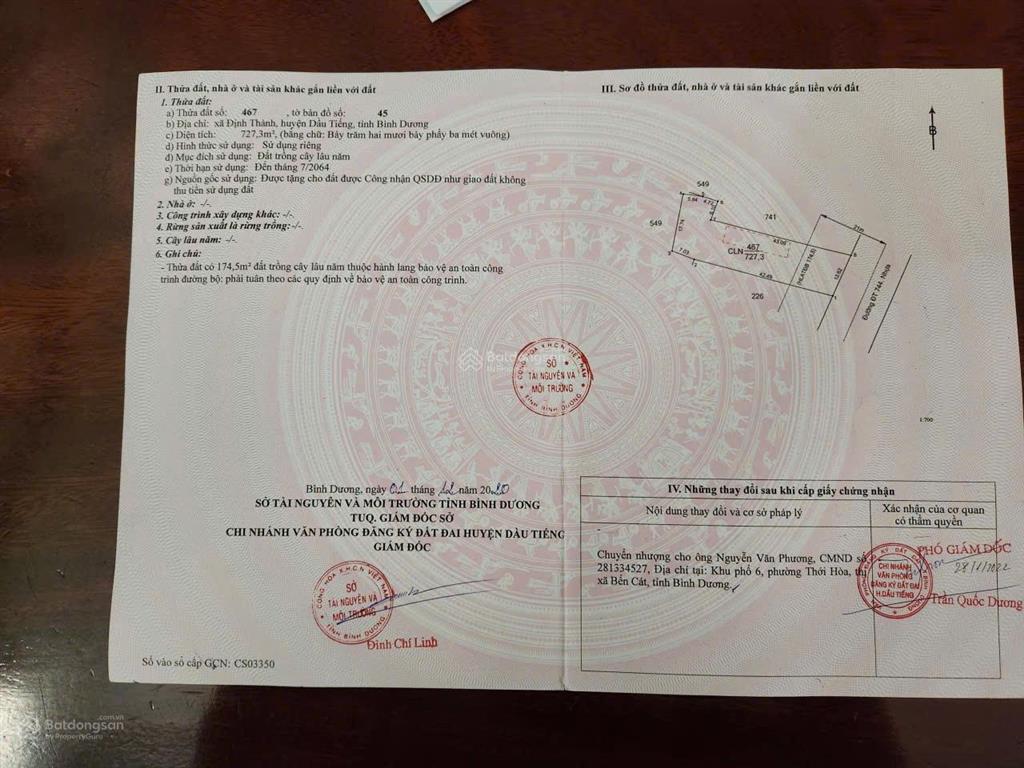 Bán đất mặt tiền dt744  thuộc xã dầu tiếng, thành phố hồ chí minh