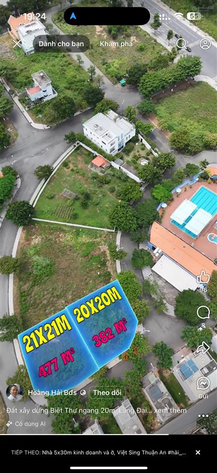 Lô biệt thự chính chủ 2 mặt tiền siêu hot còn sót lại giá chỉ 21,5 tỷ/395m2