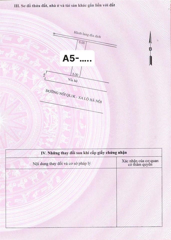 Chính chủ bán gấp lô đất mặt tiền đường thống nhất (đại lộ đông tây) kđt bình nguyên