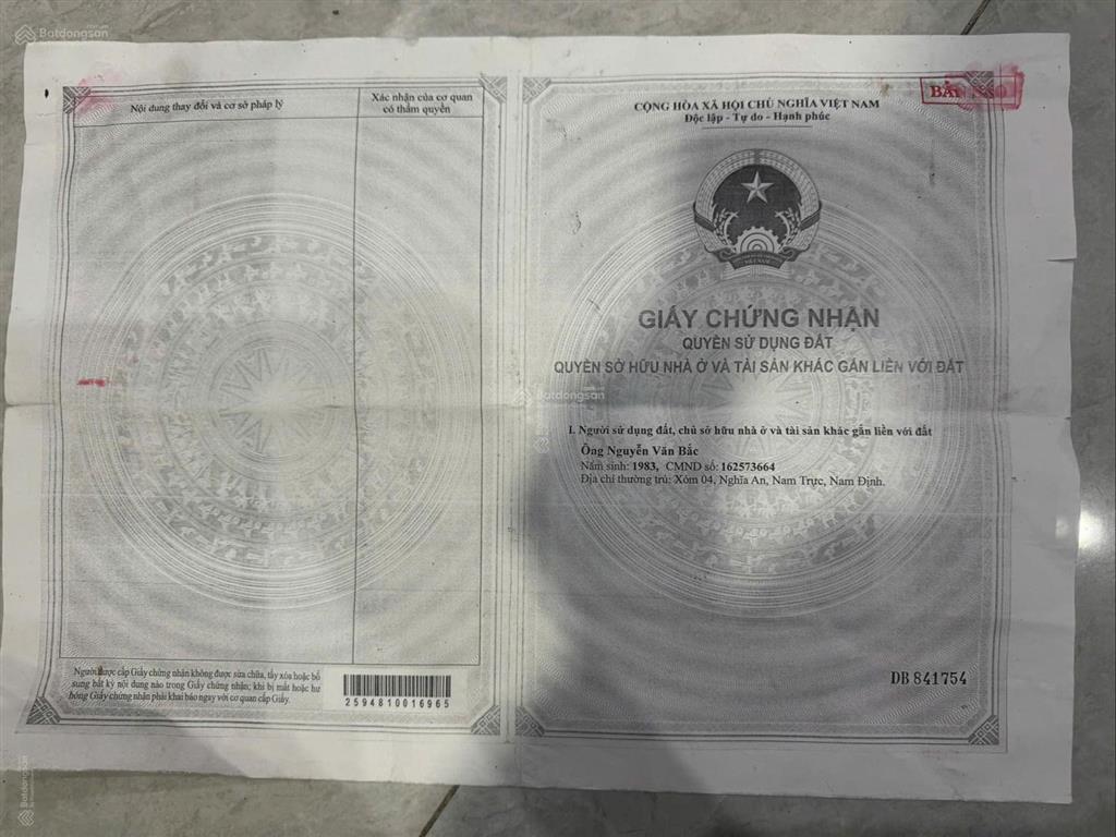 Bán lô đất đường chiêu liêu, dĩ an, tphcm  dt 8 x 15m  124m2 tách được 2 lô giá 5 tỷ tl