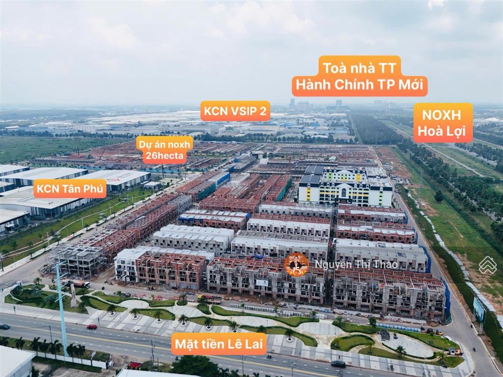 Shophouse 3 tầng  mặt tiền 30m  đại lộ phú quý trung tâm tp mới bình dương sở hữu full giá 1.6 tỷ