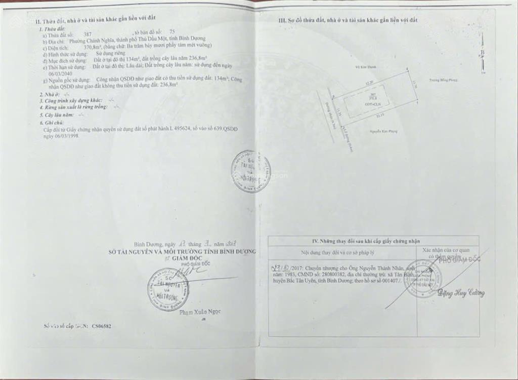 Bán đất đối diện becamex, gần cục hải quan bình dương, 384 m2 có 209 m2 thổ cư  giá thương lượng