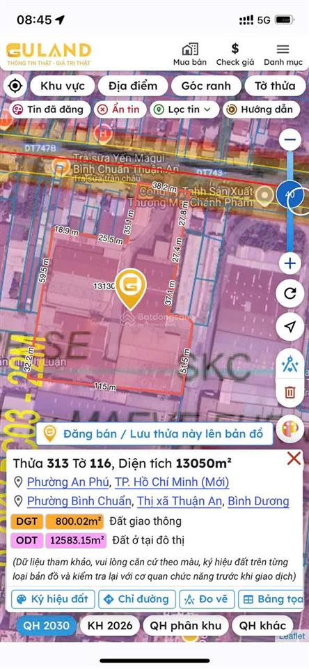 Bán nhà xưởng mặt tiền đt 743 bình chuẩn diện tích 13.000 m2 giá chỉ 10 triệu/m2  0983 240 ***