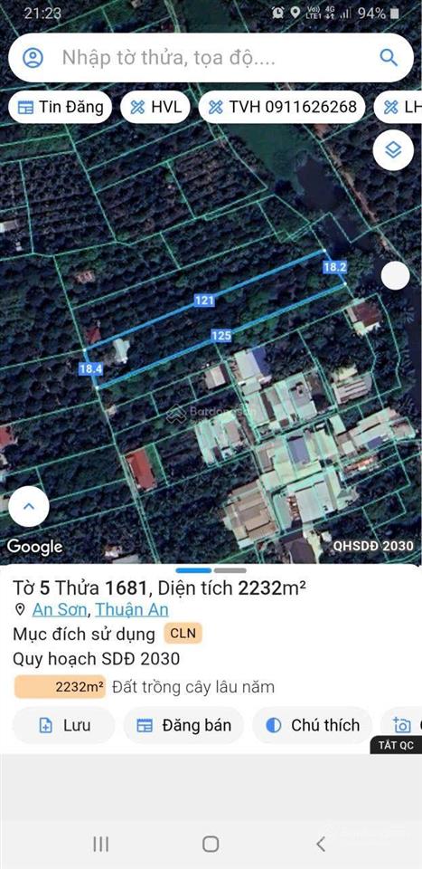 Bán lô đất vườn an sơn gần vành đai 3 gần thủ dầu một
