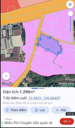 Bán 1223 m2 đất cách đường yersin 50m ngay ngã tư chợ đình
