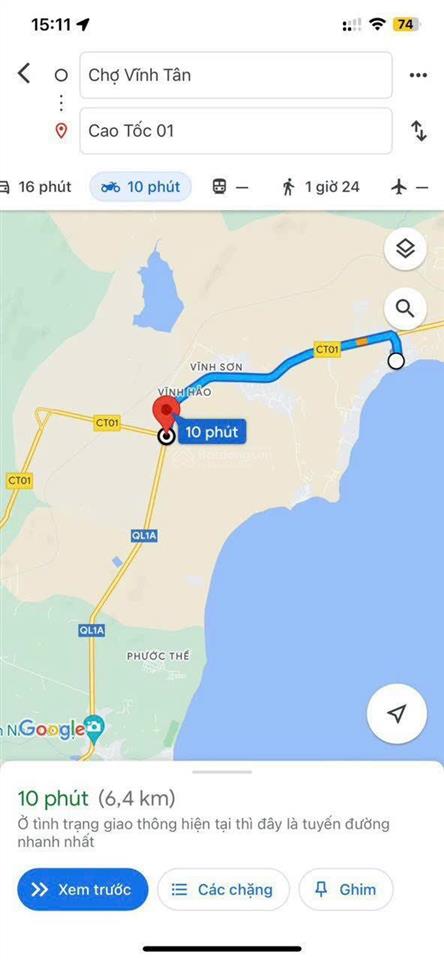 Bán đất dt 155m2, tc 100%, đất mặt tiền đường ven biển tuy phong  bình thuận, sổ riêng, chính chủ