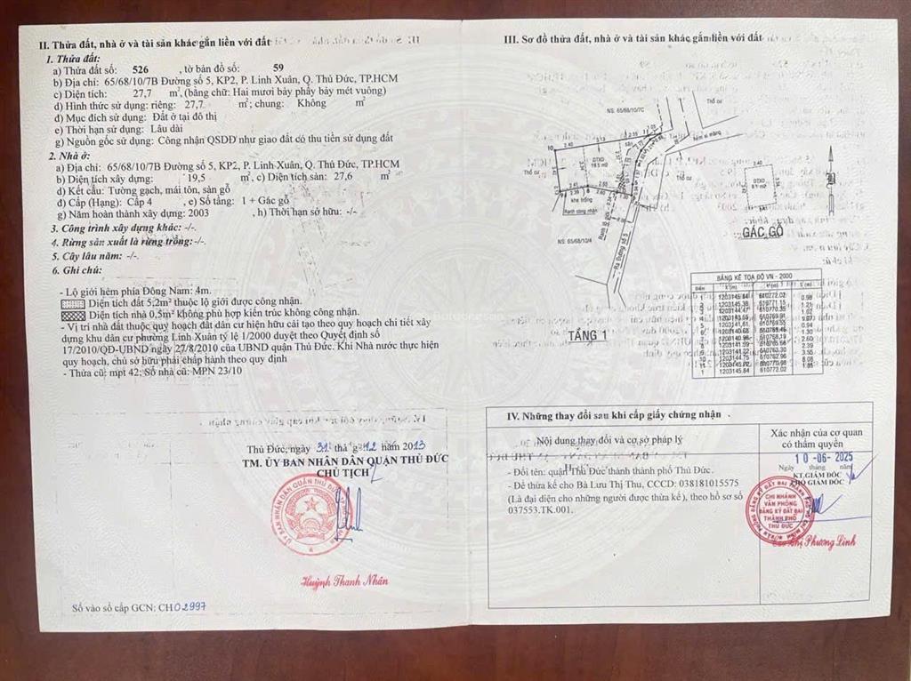 Bán nhà trệt lầu thuộc linh xuân thủ đức gần chợ linh xuân, dtsd 54 m