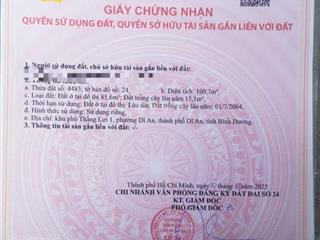 Đất mặt tiền đường nguyễn văn trỗi, phường dĩ an, tp dĩ an