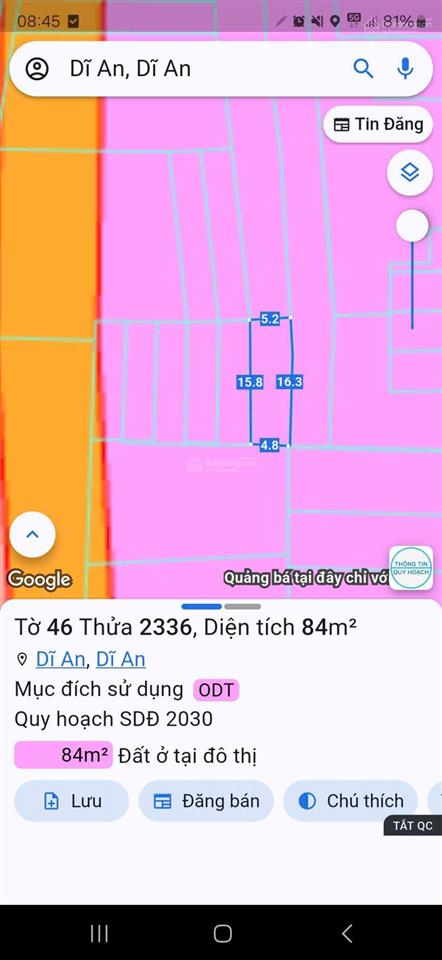 Hiếm có 84m ngang 5m full odt ngay trung tâm dĩ an . sổ riêng giá rẻ