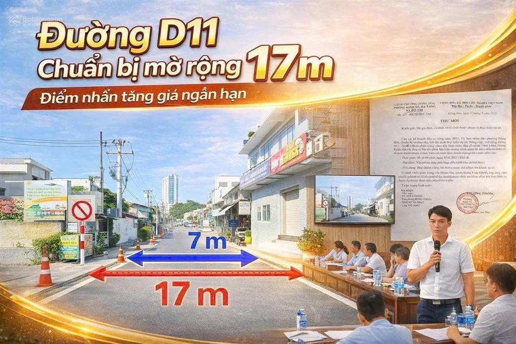Đất mặt tiền nhựa đang mở rộng 17m sát đường thống nhất ngay chân chung cư tttm bcon 42 tầng