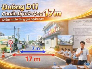 Đất mặt tiền nhựa đang mở rộng 17m sát đường thống nhất ngay chân chung cư tttm bcon 42 tầng