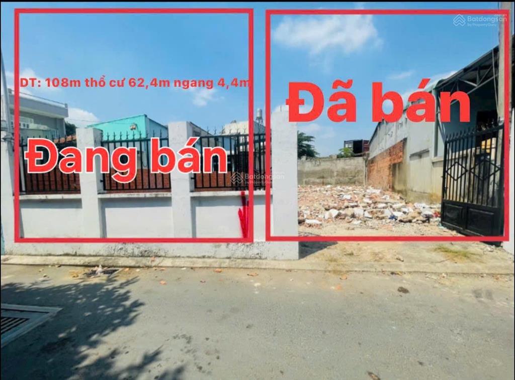 Chính chủ cần bán đất gấp ở đông hoà gần đào duy từ. sát trường học cấp 1,2.ql1k.dt 108m2. đường 7m