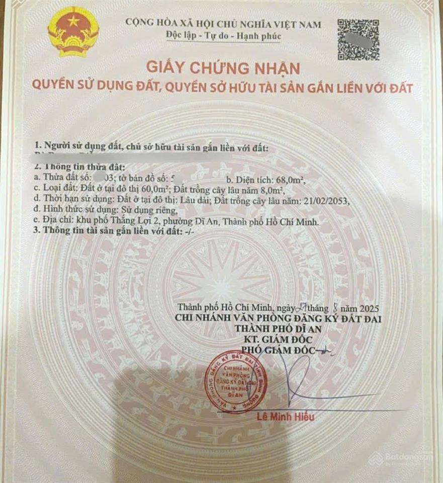 Đất ngay đường nguyễn hiền đường 5m nhựa thông chợ xóm vắng