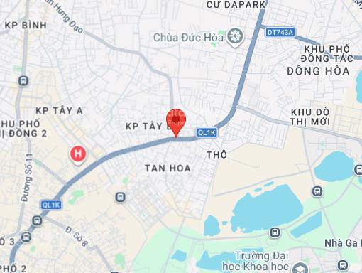 Chính chủ bán đất nguyễn thiện thuật ở đông hoà đường 8m dt 265,5m2 gần làng đh 300m. kinh doanh ok