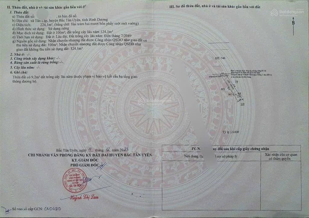 Ngộp cần ra gấp đất 6x39m mặt tiền đường dt 746 tân lập bắc tân uyên ngày cty triệu phú lộc visip3