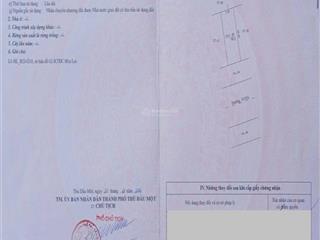 Chính chủ bán lô đất mặt tiền đường gần phạm hùng phường hoà phú (p bình dương) tp mới