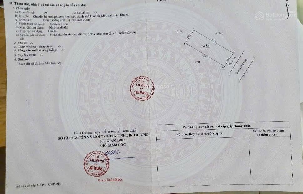 Cần bán gấp 300m đường db9 đối diện công viên ngay phường phú tân cũ
