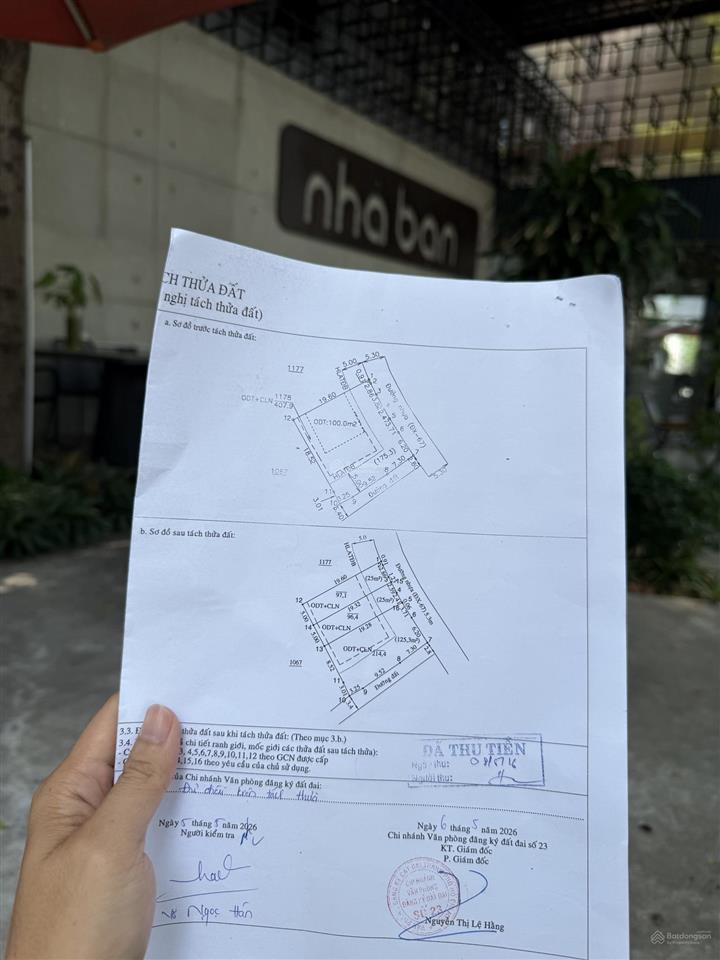 330tr cho nền 5 x 19.3 đường đx 67 nhựa 6m thông