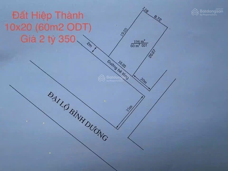 10 x 20 hiệp thành  chỉ 2.35 tỷ