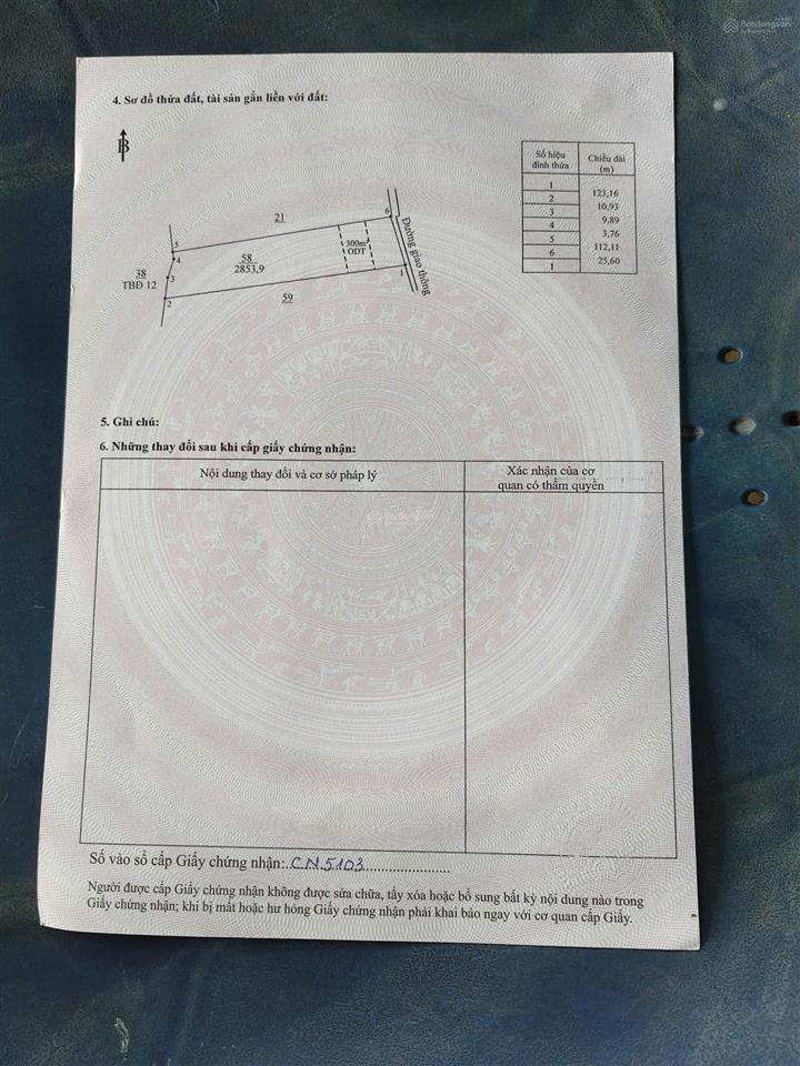 Chủ cần bán lô đất bình long tp đồng nai. diện tích 25x125 có 300m2 thổ cư tổng 2853,9m2. giá 1tỷ5