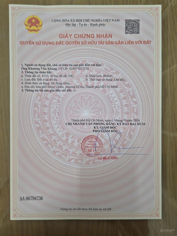 Nhà lầu đường 6m gần ngã tư chiêu liêu giá 4 tỷ 50 triệu