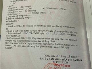 Bán nhà mặt tiền quốc lộ 1k  phường đông hòa, dĩ an  vị trí vàng kinh doanh