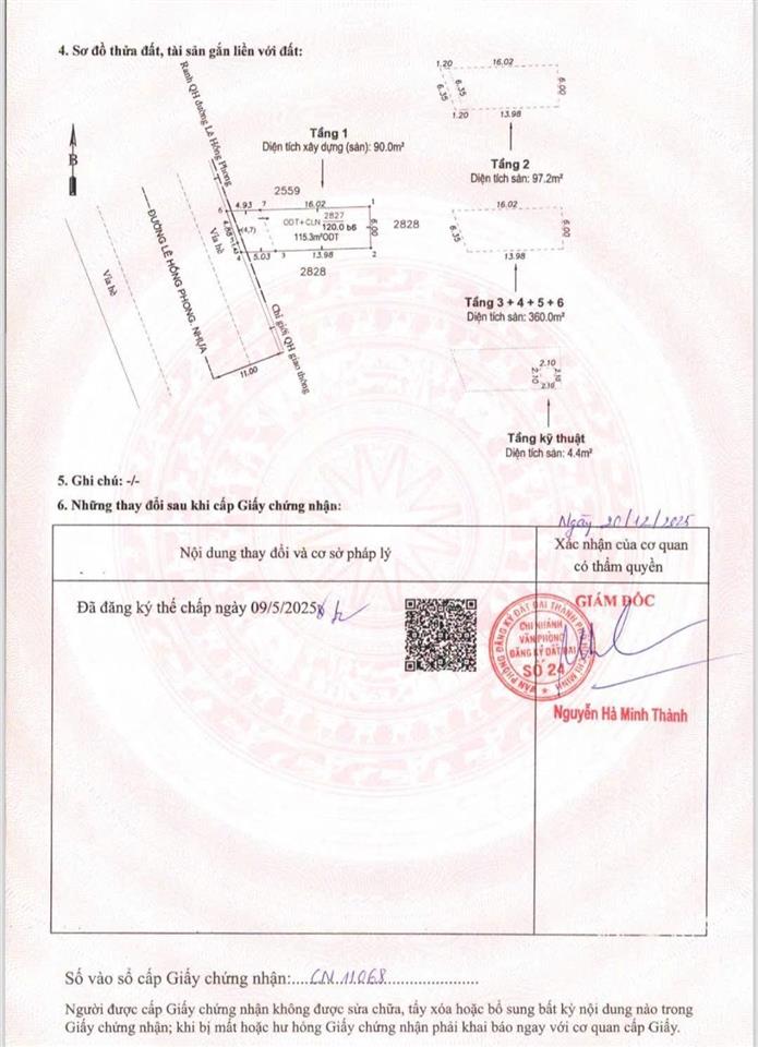 Toà nhà văn phòng 6 tầng ngang 6m mt lê hồng phong p dĩ an vị trí kd cực sáng