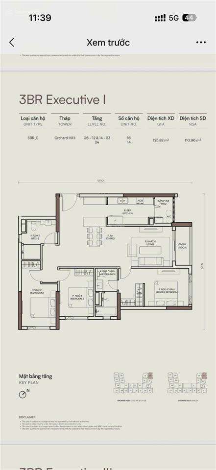 Bán căn hộ 3pn view biệt thự suất nước ngoài dự án orchard hill