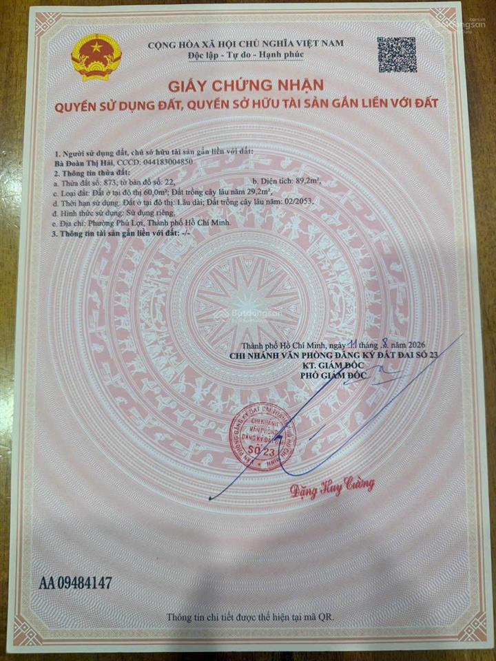 Bán đất hẻm 178 huỳnh văn luỹ ngang 6,8m. giá 2.750 tỷ