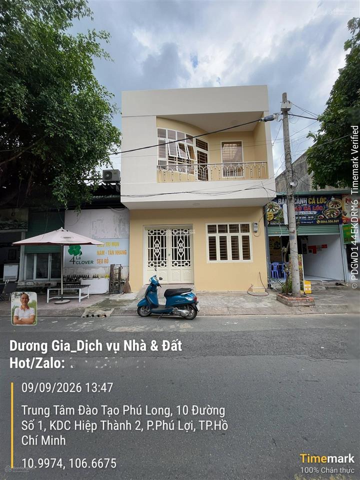 Bán nhà kdc hiệp thành 2, trục chính kinh doanh 2 mặt tiền ngang 6m. giá 6,550 tỷ