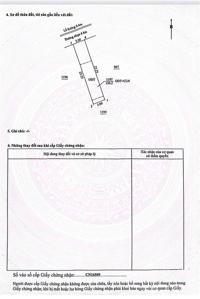 Đất hiệp thành nhựa 5m thông, dt 5x25(75tc) giá 3tỷ399. sát bên hiệp thành 1