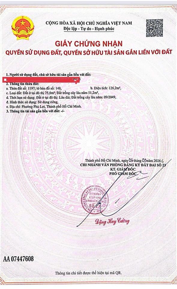 Đất hiệp thành nhựa 5m thông, dt 5x25(75tc) giá 3tỷ399. sát bên hiệp thành 1