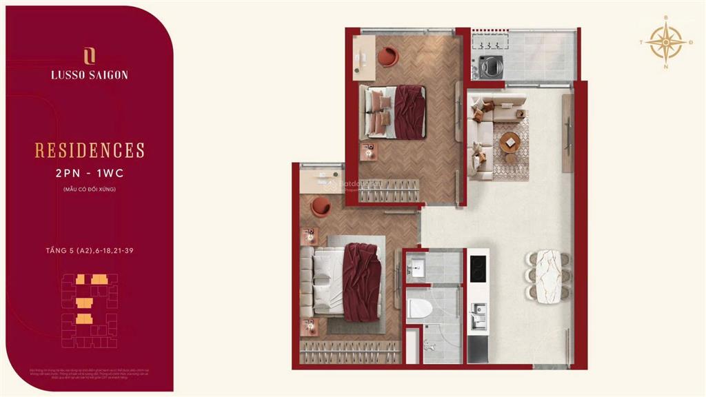 Lusso saigon vận hành world hotels 2pn 1wc giá tốt, thanh toán 11% đến khi nhận nhà.  0938 656 ***
