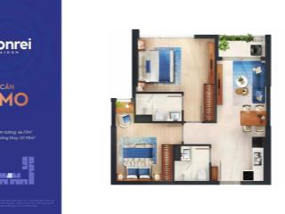 Căn 2pn 2wc dt 65,5m2 giá tốt, view đn mát mẻ. pql 5k/m2. tt 15% ký hđmb.  0938 656 ***