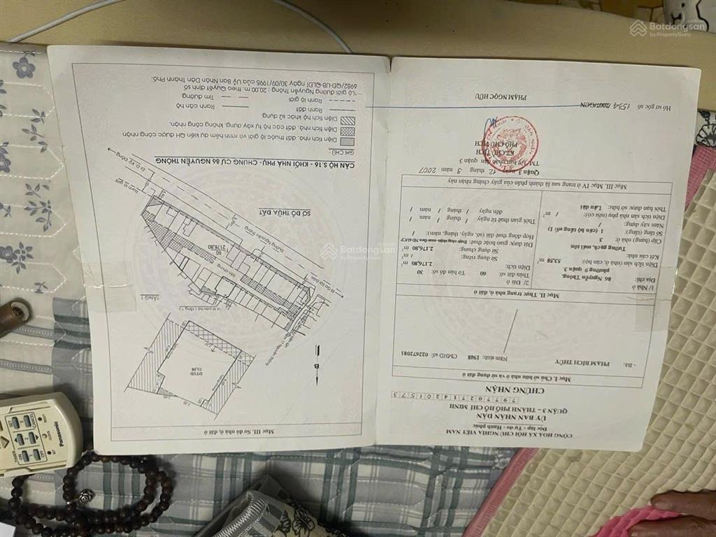 Bán nhà riêng tại 86 nguyễn thông, 8 tỷ, 53,4m2, hàng hiếm tại quận 3