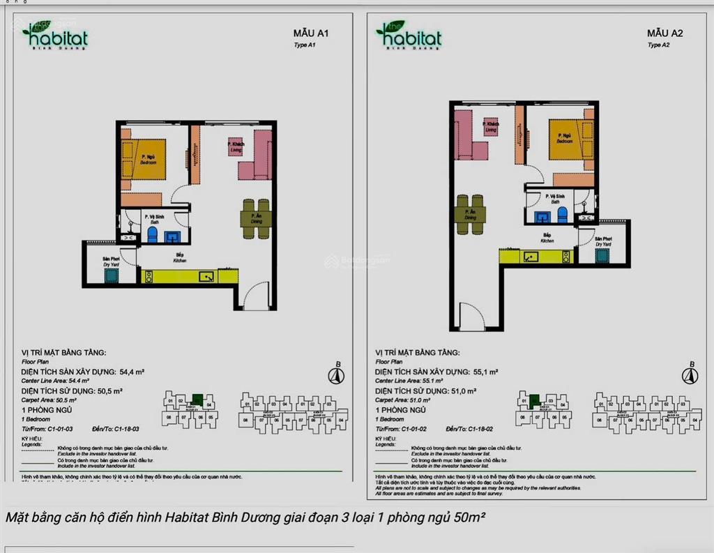 Cho thuê căn hộ habitat giai đoạn 3 kế bên aeon vsip1 1 phòng ngủ 1 toilet full nội thất 8triệu