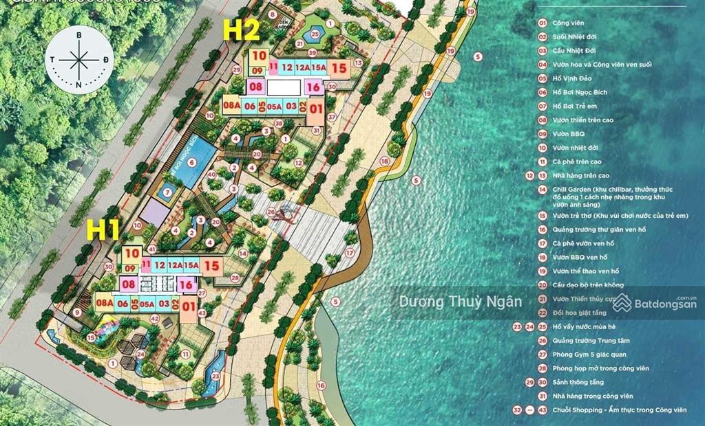 Bán 2 ngủ haven park 68m view biệt thự đảo giá tốt