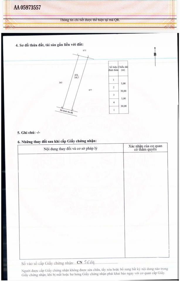 Chủ kẹt tiền cần bán gấp đất kiến tường 150m²  100% thổ giá 650 triệu  0945 585 ***