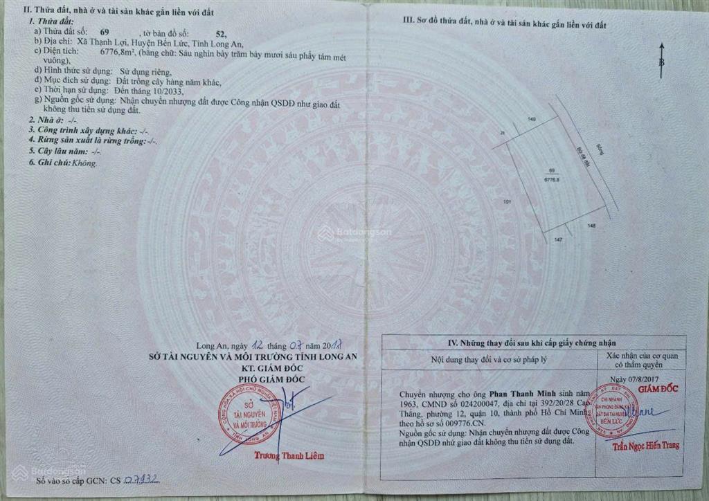 Chính chủ bán đất view sông đẹp vị trí đắc địa tại bến lức, long an
