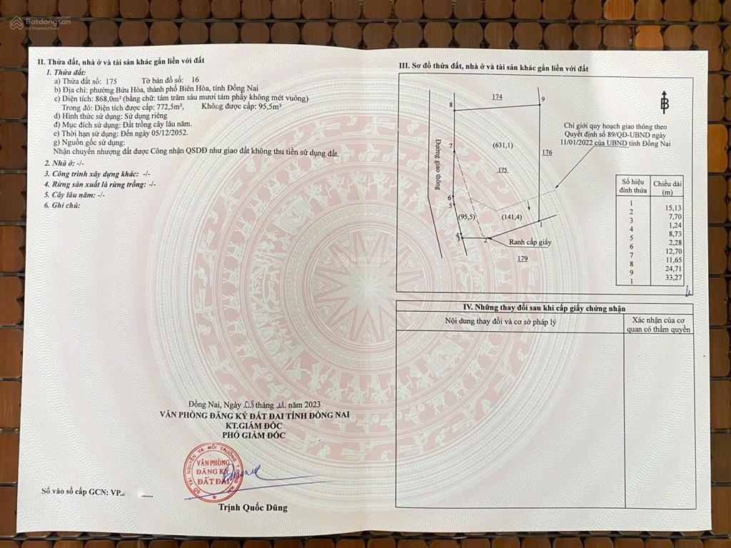 Bán đất tại thành phố biên hòa, tỉnh đồng nai