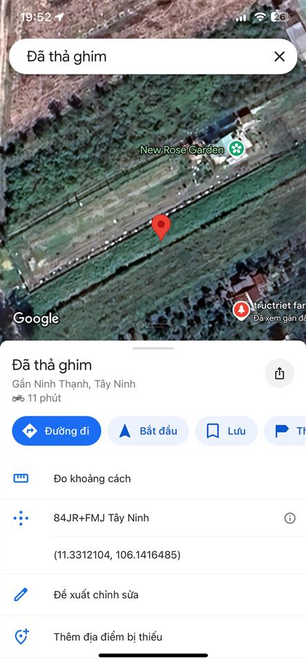 Bán đất giá 2,8 tỷ vnd tại phường ninh thạnh, tây ninh, diện tích 985m2