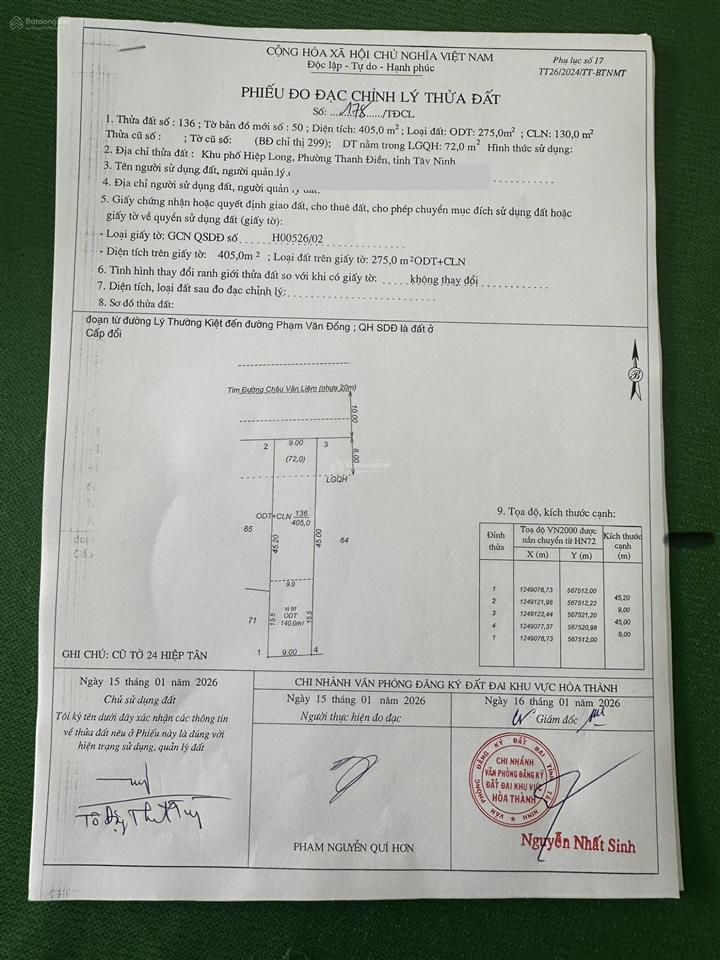 Bán nhà mặt phố 251 châu văn liêm, 14,5 tỷ, ngang 9 mét 405m2, 12pn, 2 tầng, hòa thành, tây ninh